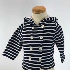 Baby CZ Nautical Stripes Hooded Sweater NWT
